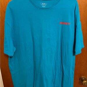 Hooey Men's Turquoise Short Sleeve Tee with Red Logo